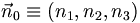  \vec{n}_0 \equiv (n_1,n_2,n_3) \,