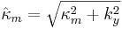 \hat{\kappa}_{m} = \sqrt{\kappa_m^2 + k_y^2}