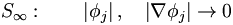  S_\infty: \qquad \left| \phi_j \right|, \quad \left| \nabla \phi_j \right| \to 0 