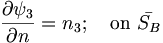  \frac{\partial \psi_3}{\partial n} = n_3; \quad \mbox{on} \ \bar{S_B} 