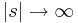 \left|  s\right|  \rightarrow\infty