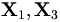  \mathbf{X}_1, \mathbf{X}_3 \,