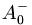 A^-_0