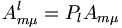 A_{m\mu}^l = P_l A_{m\mu}