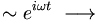 \sim e^{i\omega t} \ \longrightarrow\,