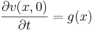   \frac{\partial v(x,0)}{\partial t}=g(x)\,\!