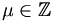 \mu \in \mathbb{Z}