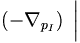  \left( - \nabla_{p_I} \right) \left. \frac{}{} \right| \, 