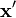 \mathbf{x^{\prime}}