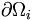 \partial \Omega _{i}