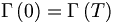 \Gamma\left(  0\right)  =\Gamma\left(  T\right)  