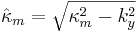 \hat{\kappa}_{m} = \sqrt{\kappa_m^2 - k_y^2}
