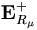 {\mathbf E}^{+}_{R_\mu}