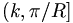 \ (k,\pi/R] \ 
