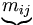  \underbrace{m_{ij}} \, 
