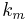 k_{m} \,
