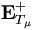 {\mathbf E}^{+}_{T_\mu}