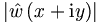 \left|  \hat{w}\left(  x+\mathrm{i}y\right)
\right|  