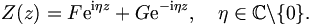 
Z(z) = F \mathrm{e}^{\mathrm{i} \eta z} + G \mathrm{e}^{- \mathrm{i} \eta z}, \quad \eta \in \mathbb{C}
\backslash \{0\}.

