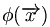  \phi(\overrightarrow{x}) \,