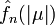 \hat{f}_n(|\mu|)