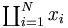 \begin{matrix} \coprod_{i=1}^N x_i \end{matrix}