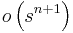 o\left(
s^{n+1}\right)  