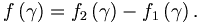 f\left(  \gamma\right)  =f_{2}\left(  \gamma\right)  -f_{1}\left(
\gamma\right)  .