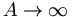 A\rightarrow\infty