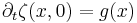 \partial_t \zeta(x,0)=g(x)