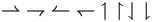 \rightharpoonup \; \rightharpoondown 
\; \leftharpoonup \; \leftharpoondown 
\; \upharpoonleft \; \upharpoonright 
\; \downharpoonleft \; \downharpoonright