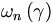\omega_{n}\left(  \gamma\right)  