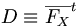 D\equiv{\overline{F_X}}^t\,