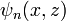 \psi_n(x,z)\,