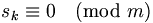 s_k \equiv 0 \pmod{m}